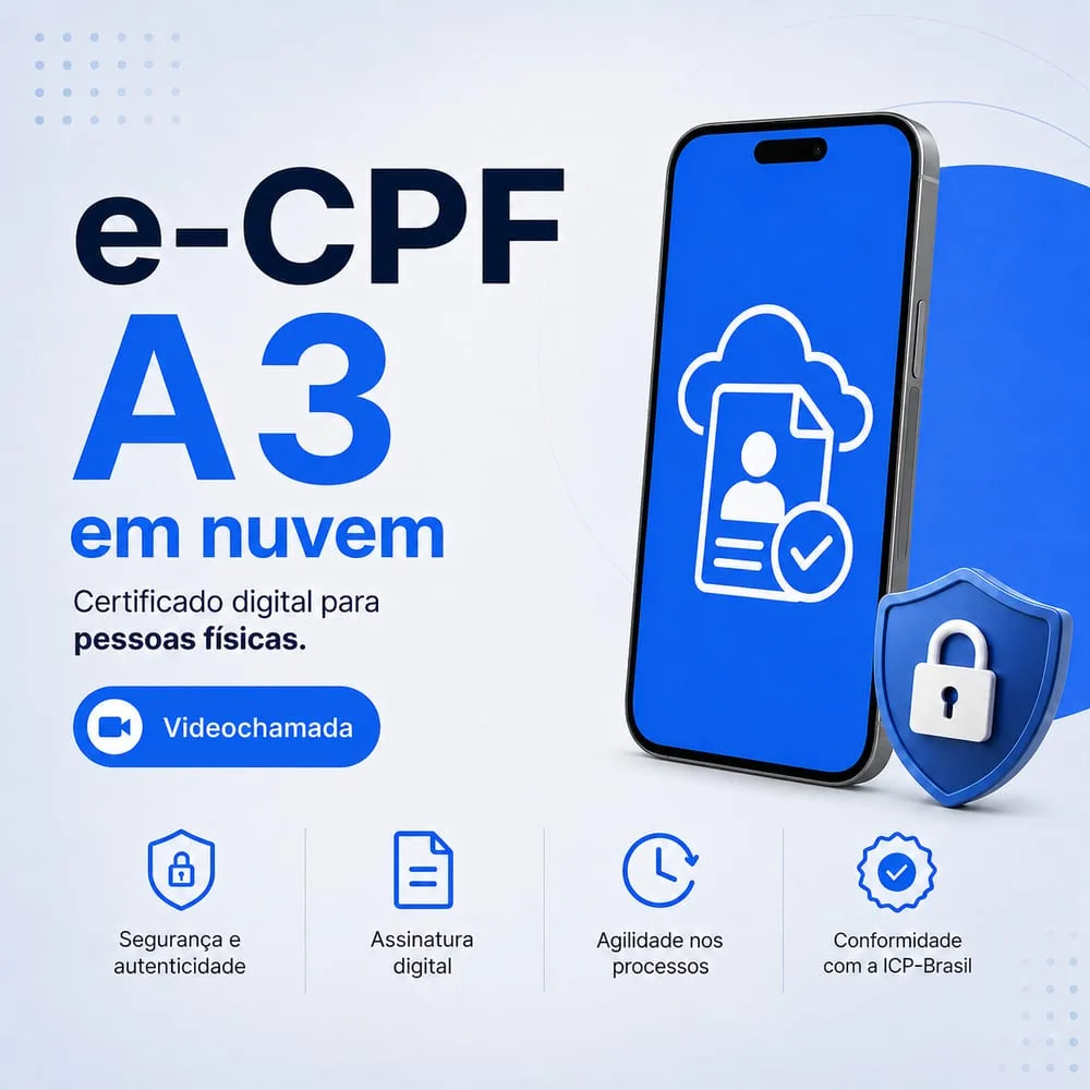 Certificado Digital e-CPF A3 em Nuvem — 2 anos de validade