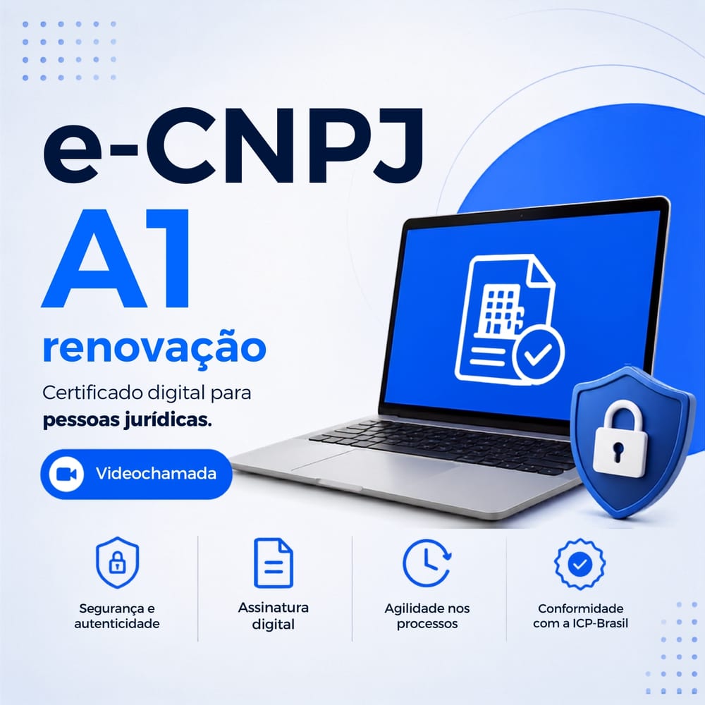 Renovação de Certificado e-CNPJ A1 — 1 ano