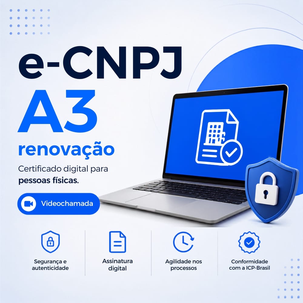 Renovação de Certificado e-CNPJ A3 — 2 anos
