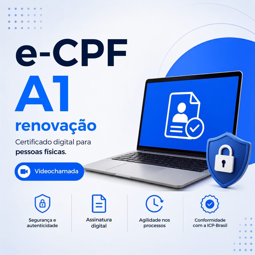 Renovação de Certificado e-CPF A1 — 1 ano