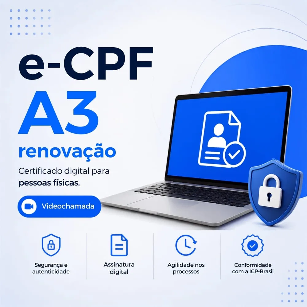 Renovação de Certificado e-CPF A3 — 2 anos
